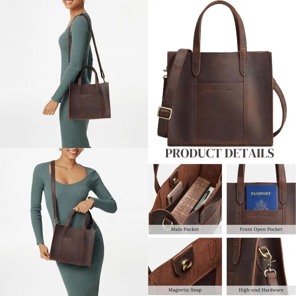 

Medium Leather Crossbody Tote Bags for Women, Satchel Top Handle Handbags, Shoulder Purses with Long Tail Keyword