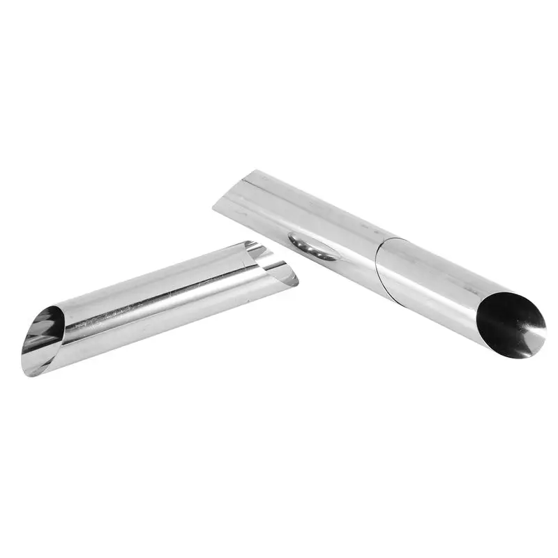 Y42A-Cannoli Tubes, 5 Inch Large Stainless Steel Cannoli Forms Non-Stick Cream Horn Danish Pastry Molds Pack Of 30