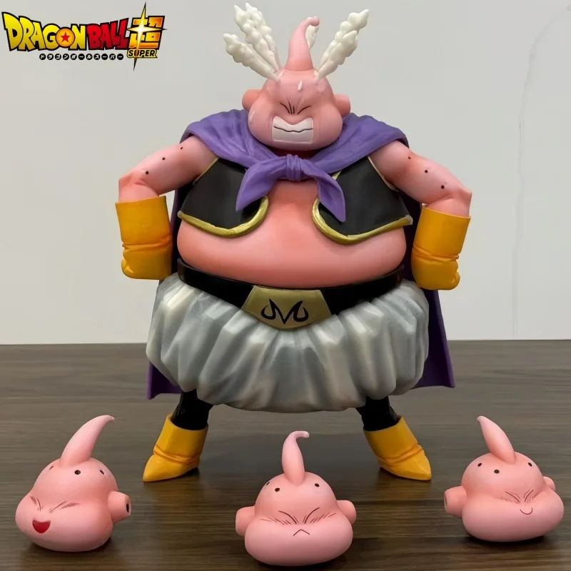 Anime Dragon Ball Z Fat Buu Figure Four Heads Replaceable Majin Buu Action Figures 20cm Pvc Statue Collection Model Gift Toy