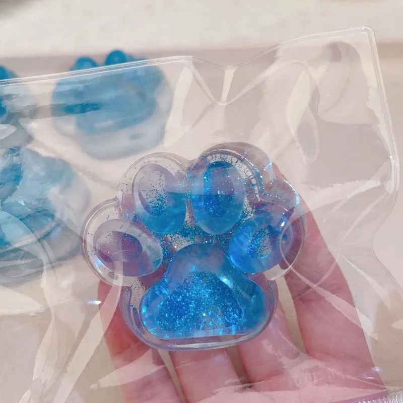 Cat Paw Squishy Fidget Squeezing Toy Realistic Feel SlowRebound Stress Relief Toy Kawaii Cat Claw Pinch Toy for Kids Adults Gift