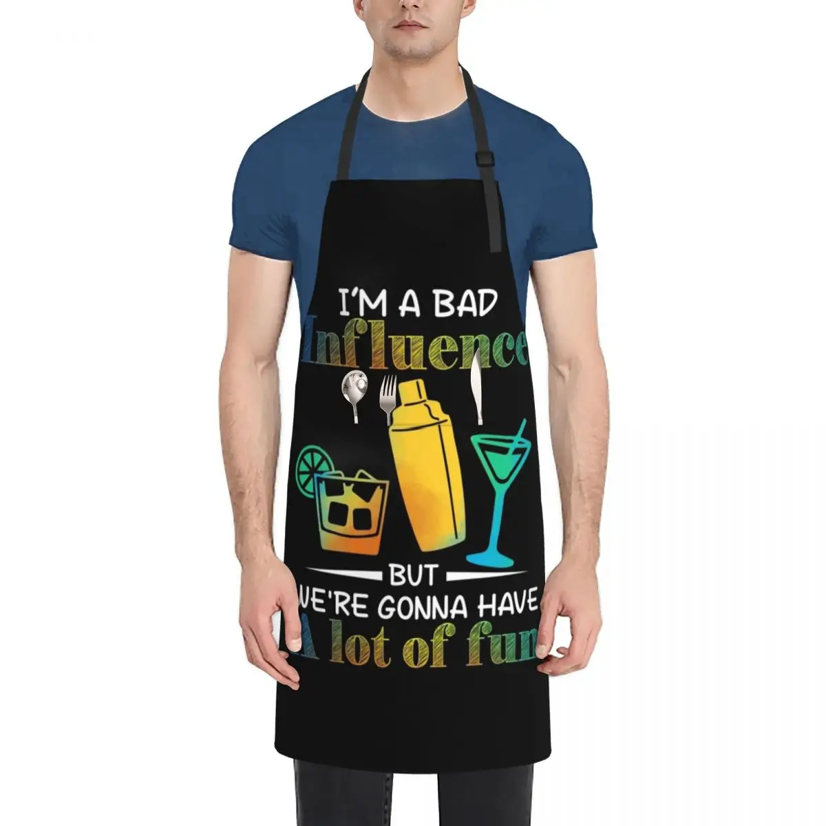 

BARTENDER I'M A BAD INFLUENCE BUT WE'RE GONNA HAVE A LOT OF FUN Apron Women's Professional Barber Apron