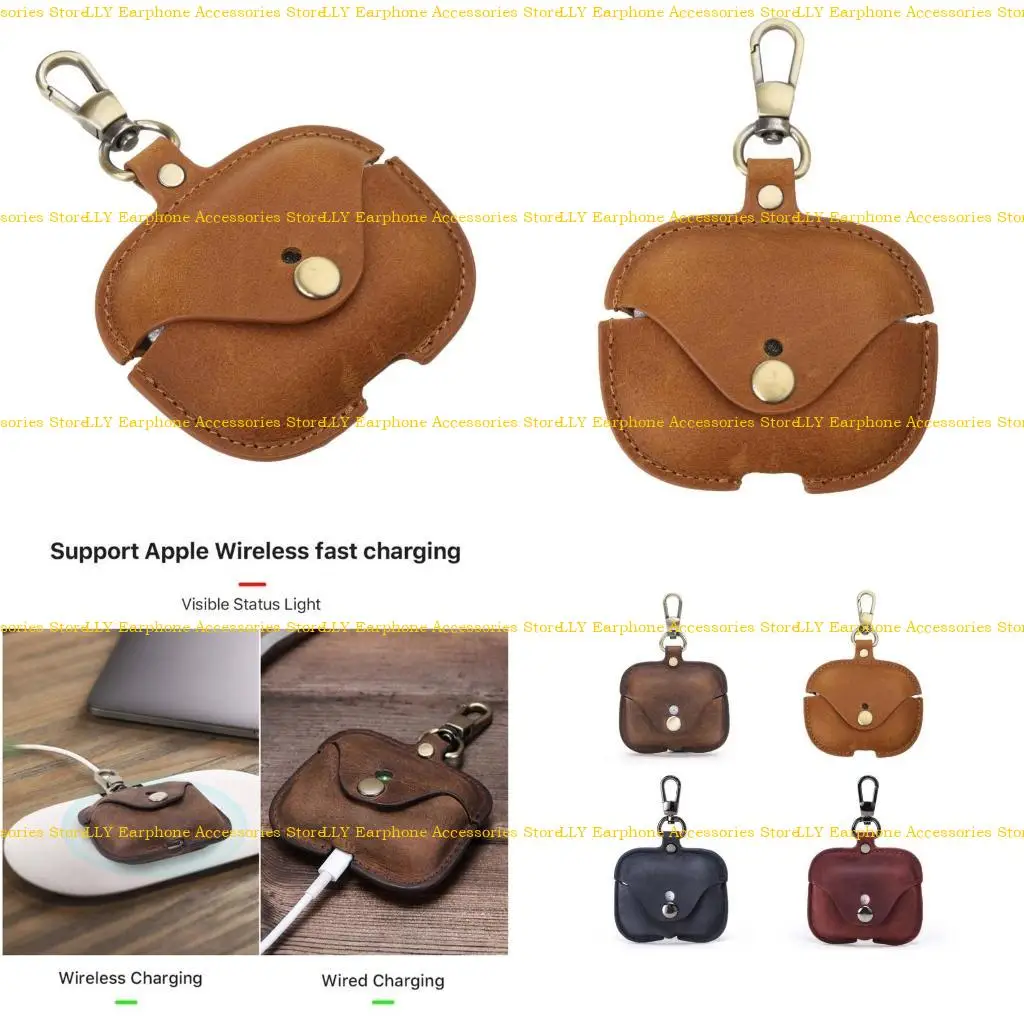 

462E 2022 Girl Fancy Earbuds Leather Case for Airpods 2 Air Pods Charging Box Genuine Protector Earphones Box