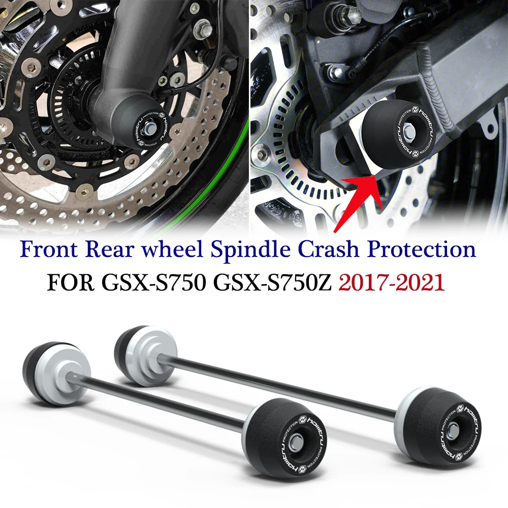 Motorcycle accessories Front & Rear wheel Spindle Crash Protection Kit For Suzuki GSX S750 GSX S750Z 2017-2021