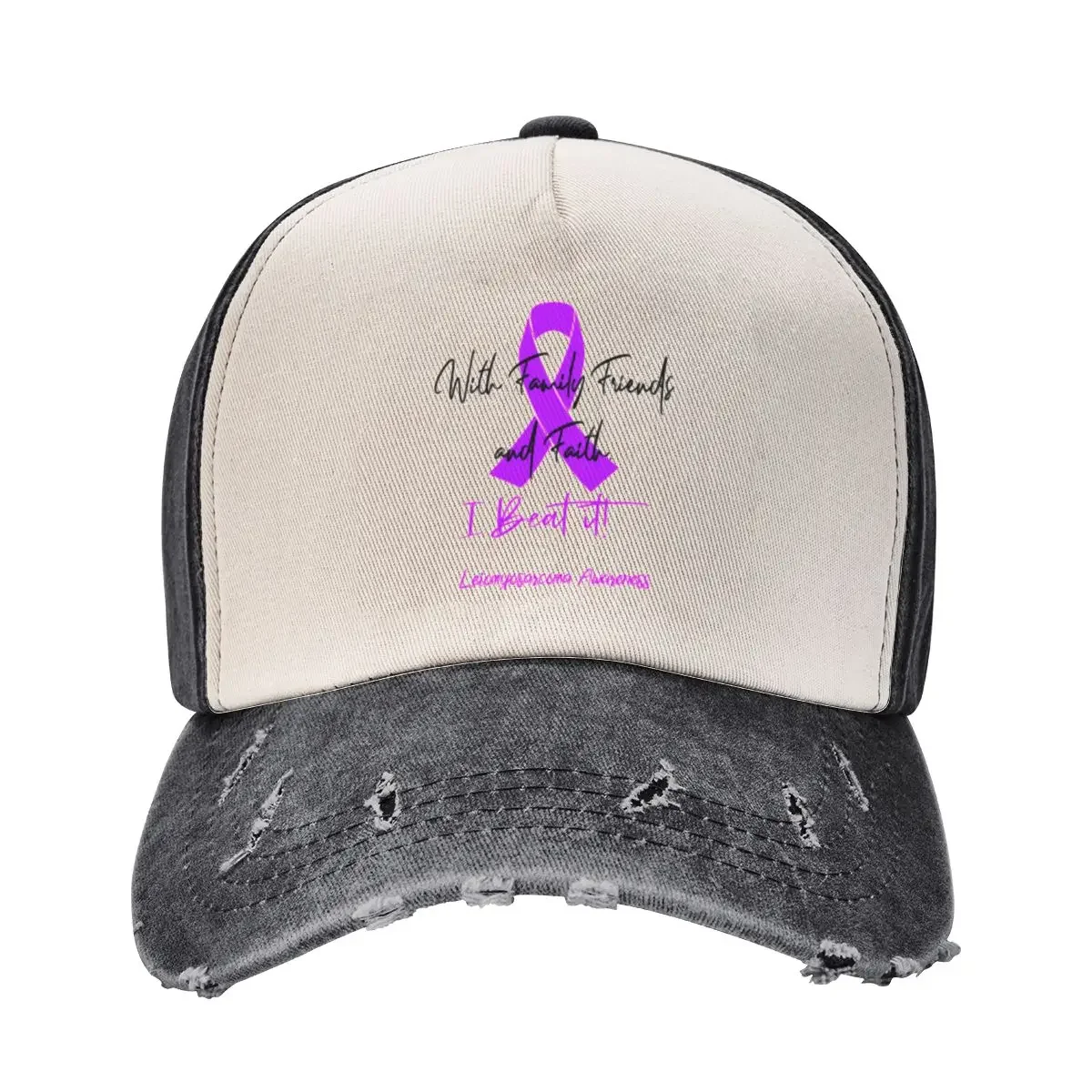 Leiomyosarcoma With Family, Friends, and Faith - I BEAT IT! Cowboy Hat derby hat Christmas Hats Luxury Woman Hat Men's