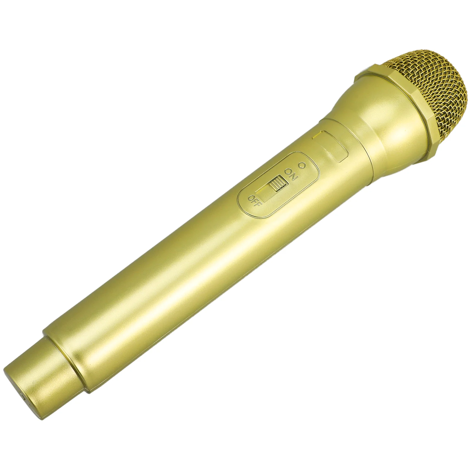 Mic Simulation Microphone Party Supply Pretend Play Prop Old Fashioned Stage Golden Kids Karaoke Fake Toddler