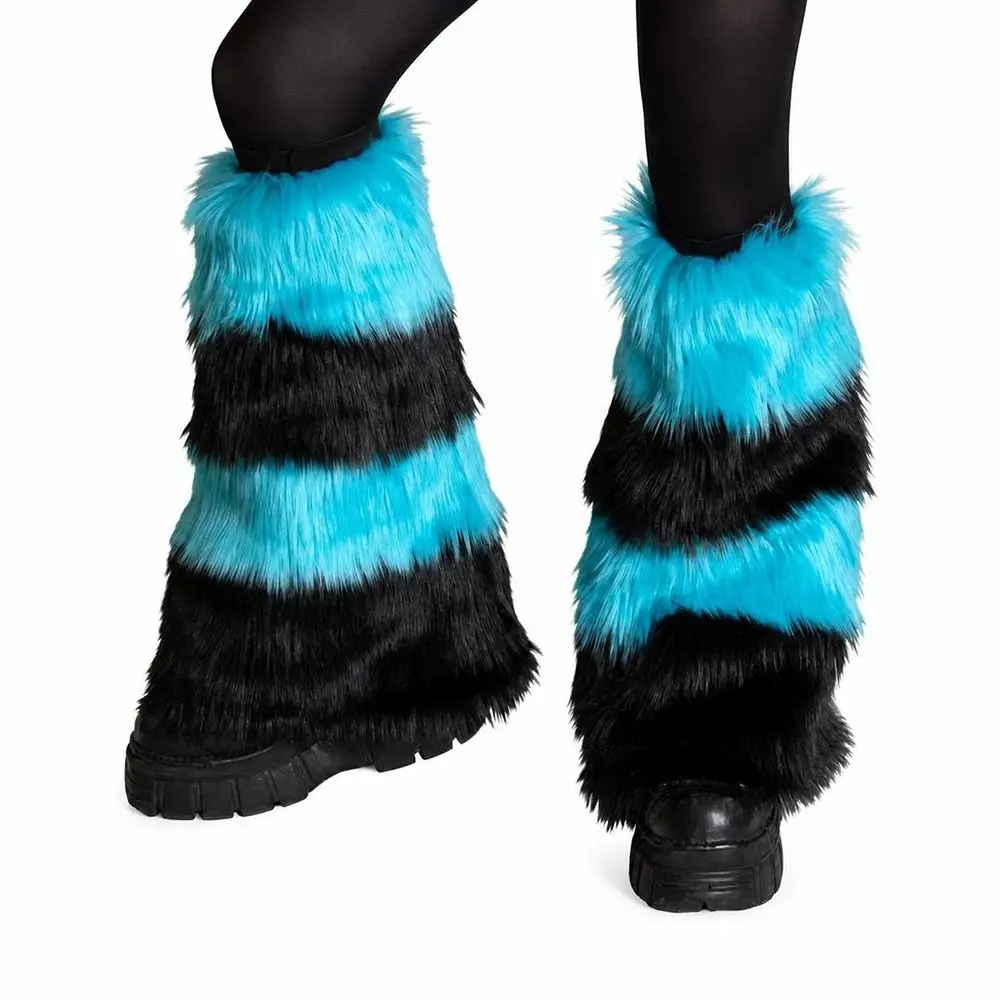 Faux Fur Faux Fur Leg Warmers Soft and Fluffy Warm Fluffy Leg Warmers Elastic Openings Comfortable Fur Boot Cuffs Winter Wear