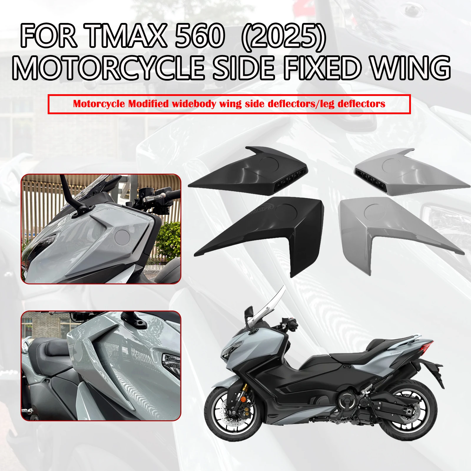 

Air Deflector Side Wind Deflector Fixed Wing Leg Fairing Shield Accessories Motorcycle Parts For Yamaha TMAX 560 TMAX560 2025