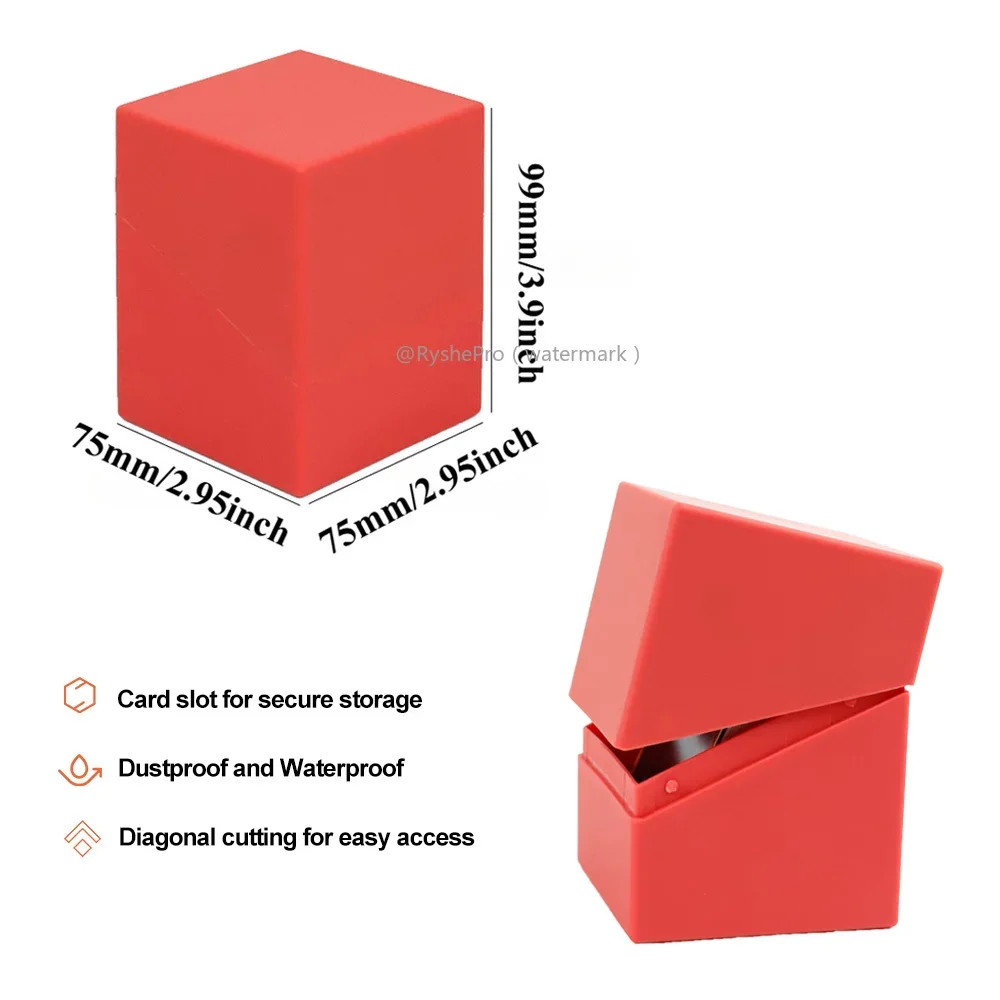 صندوق سطح السفينة لبطاقات التداول صندوق تخزين البطاقات آمن ومتين يحمل أكثر من 100 فواصل لـ YuGiOh MTG TCG وبطاقات البيسبول #2