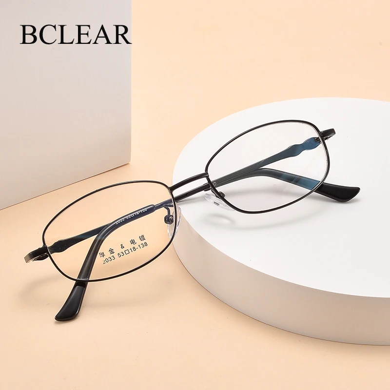 

BCLEAR 2024 New Arrival Women Alloy Eyeglasses Full Rim Frame Retro Optical Spectacle Frames Fashion Lady Classic Oval Eyewear