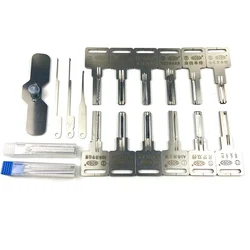 12 pieces Goso Tin Foil Pick Tools with Bump Keys, Professional Door Lock Locksmith Tools