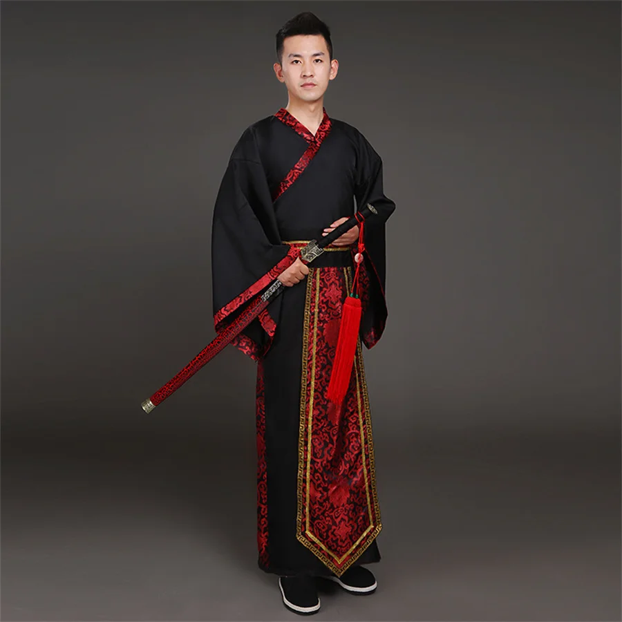 Hanfu Costumes Male Tang Dynasty Han Hero Stage Emperor Mens Hanfu Chinese Style Traditional Chinese Clothing for Man Cosplay