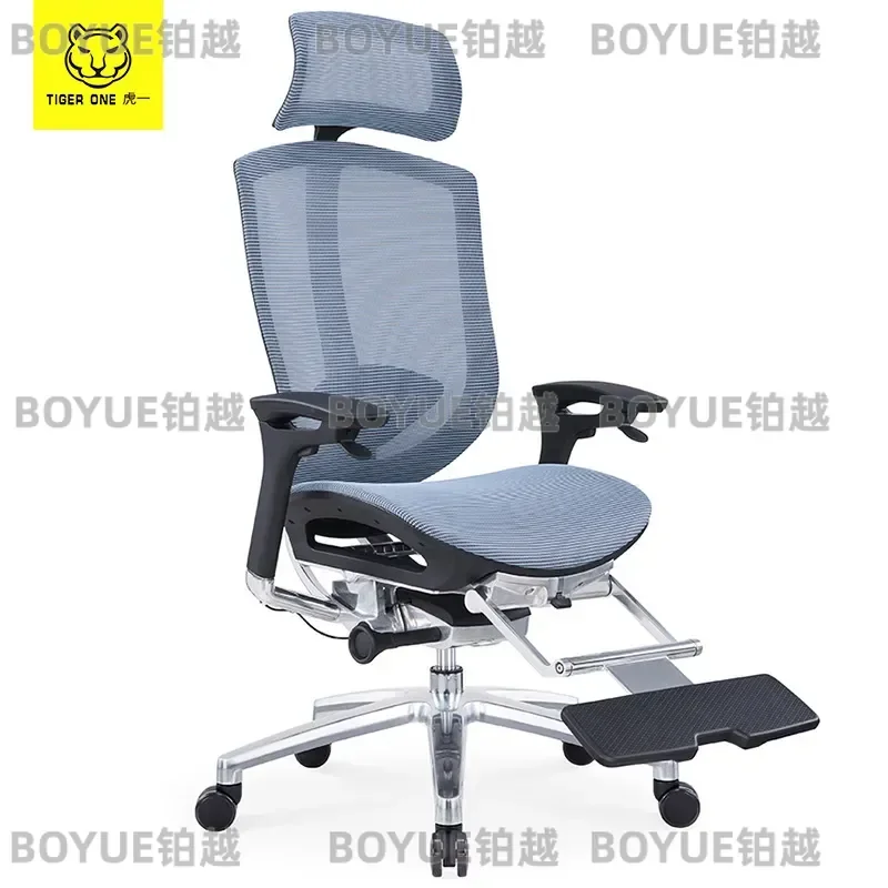 Ergonomic Office Chair Aluminum Alloy Mesh Back Computer Gaming Seat Executive Boss Desk Furniture for Home Workstation