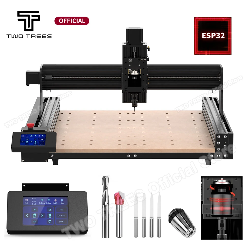 Fresa CNC TTC450 de dos árboles para madera, Mini máquina de grabado láser DIY, enrutador CNC de 3 ejes GRBL para PCB acrílico, PVC y Metal