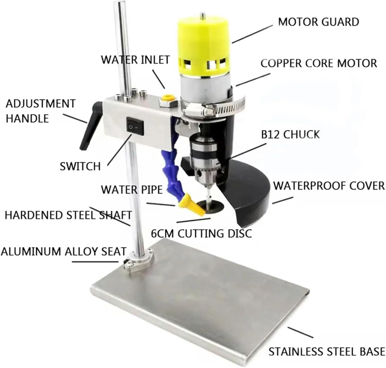 Glass Bottle Cutter Cutting Machine with 3 PCS Abrasive Blades 6000 R/Min Bottle Glass Cutter DIY Bottle Cutter Machine for DIY