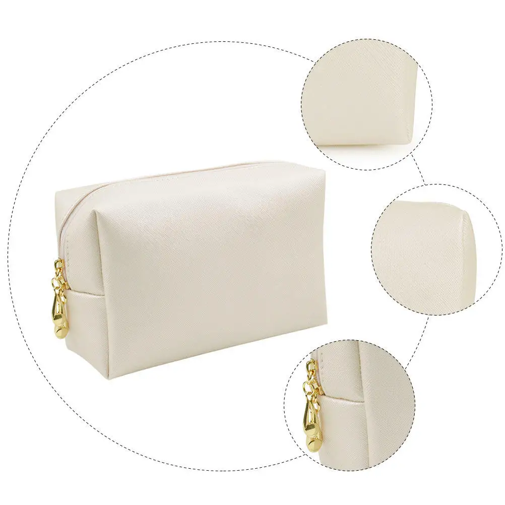 Female Makeup Bag Pouches for Women Travel Large-capacity Bags Pu Rectangle Womens
