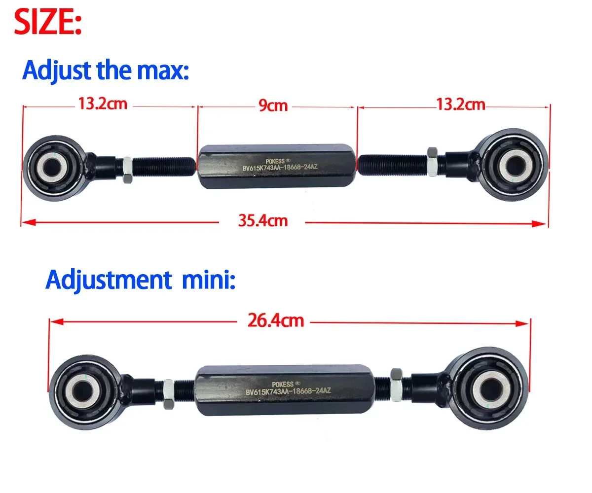 10/20pcs BV615K743AA  Adjustable Rear Suspension Link Control Arm for Ford Focus Mk2 MK3 2005-2014 Ford KUGA MK2 2013-2019