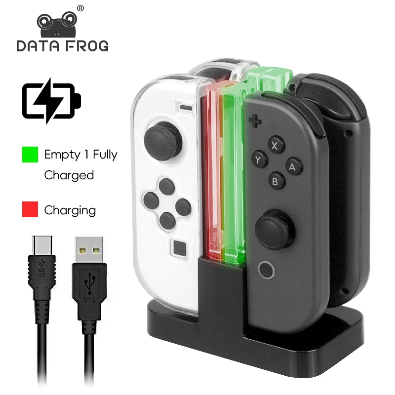 DATA FROG Charging Dock Compatible with Nintendo Switch/Switch OLED for Joy Con Charger Stand Station Game Accessories