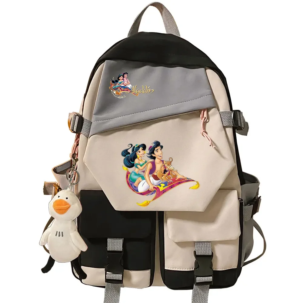 Jasmine princess Kawaii Girls Kids School Book Bags  Teenagers Schoolbags Women Patchwork Bagpack Canvas Student Backpack