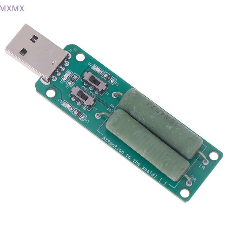 5V 1A/2A/3A Battery Capacity Voltage Discharge Resistance Tester USB Resistor DC Electronic Load 2 Switch Adjustable Current