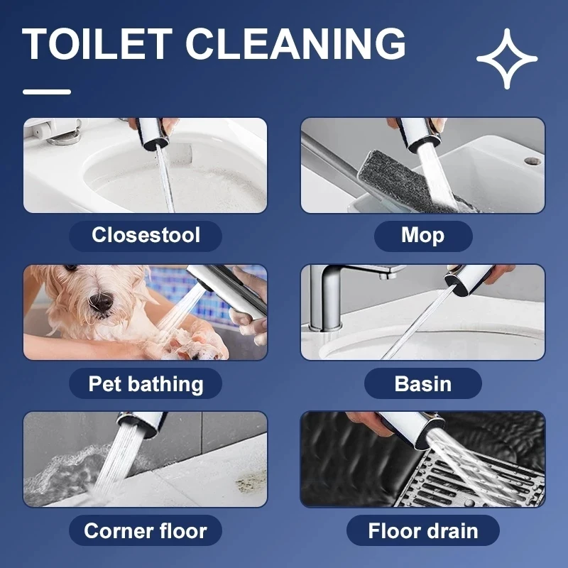High Pressure Bidet Spray Toilet Set Bidet Set Toilet Flushing Spray Faucet Nozzle Flusher