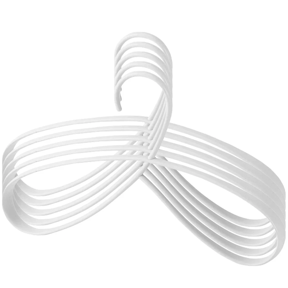 

5 Pcs Slip Widened Plastic Plastic Clothes Hanger Hangers Heavy Duty Large Capacity Closet Storage Travel Rack Home Accessories