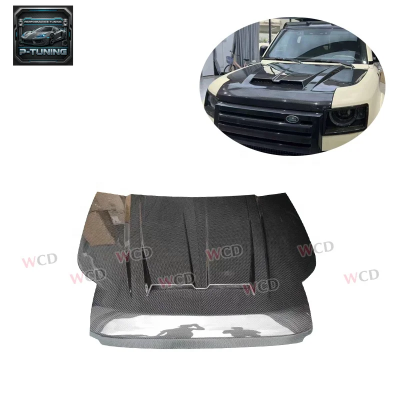 

2020+ for Land Rover New Defender G Style Real Carbon Fiber Front Bonnet Hood Engine Hood Cover
