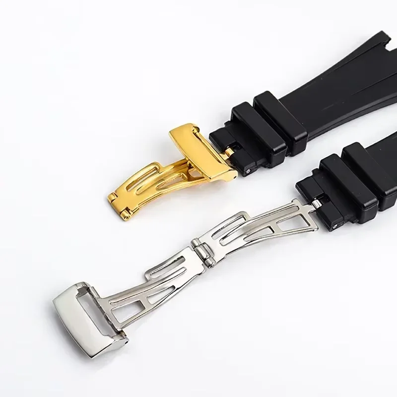 أشرطة ساعات سيليكون حزام الساعات لـ AP 15400 15202 15500 15703 26470SO Royal Oak Offshore سوار مطاطي رياضي للرجال 28 مللي متر