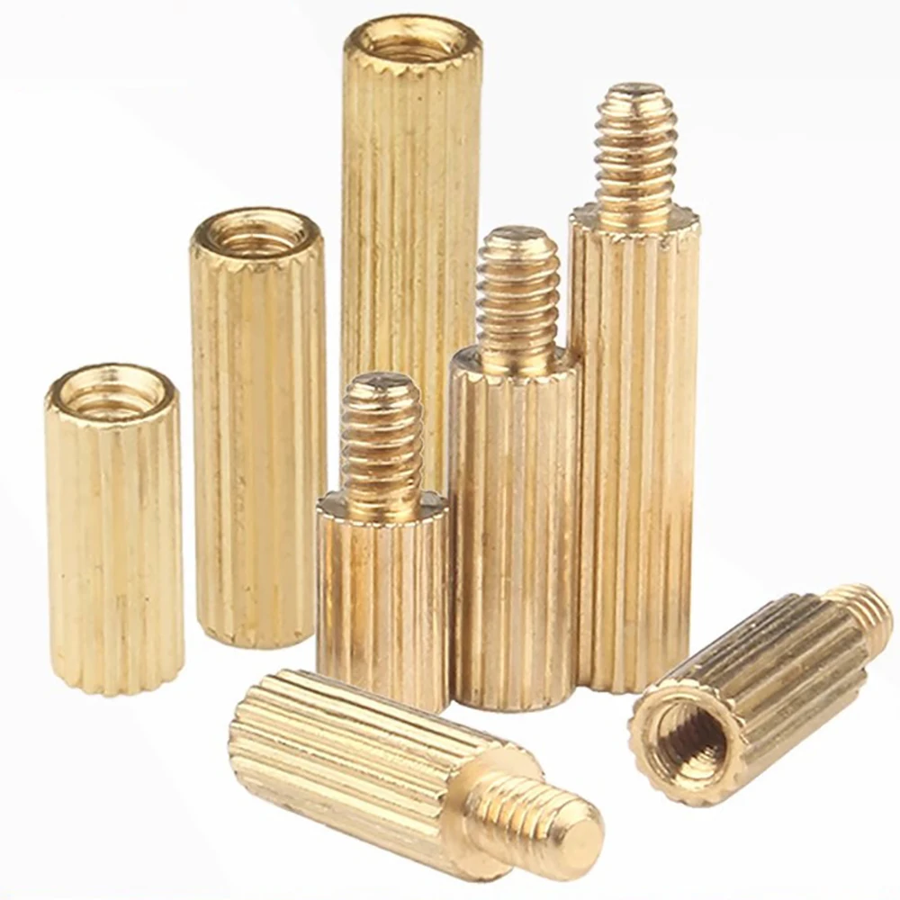 

20-50pcs For PCB Board L=3-42mm M2 Solid Brass Copper Round Standoff Spacer Support Pillar Column M-F F-F Male-Female Female Nut
