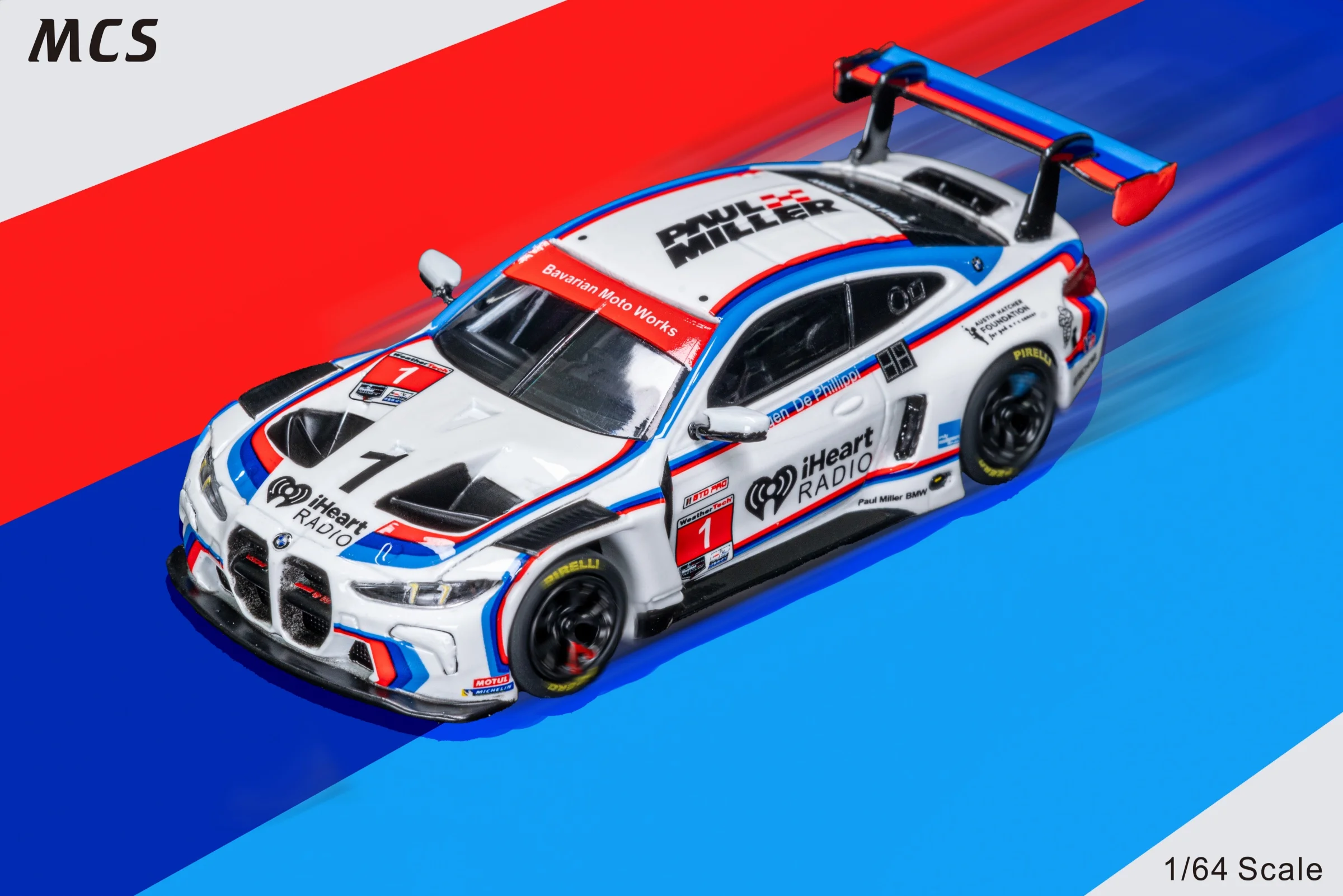 MCS 1:64 BMW M4 GT3 Alloy Diecast Model Car Imsa North America Endurance Race Csl Tribute Livery Collectible Gift