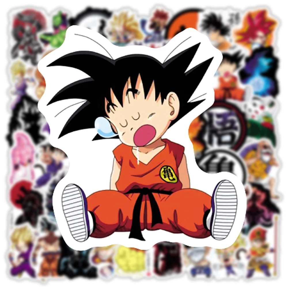 10/30/50pcs Dragon Ball Classic Waterproof Stickers for Fun Kid Cartoon Decals Decorative Car Bicycle Laptop Vinyl Sticker Packs