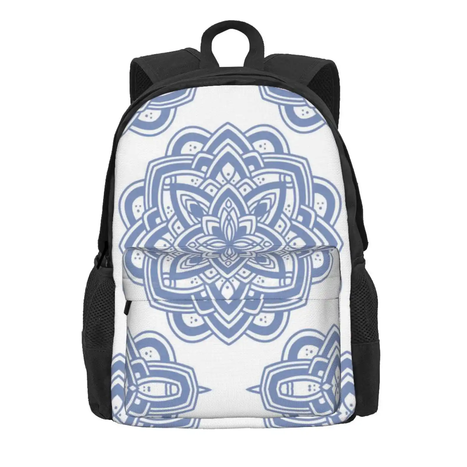 Mandala | #2 Hot Sale Schoolbag Backpack Fashion Bags Mandala Therapy Blue Relaxation Creation