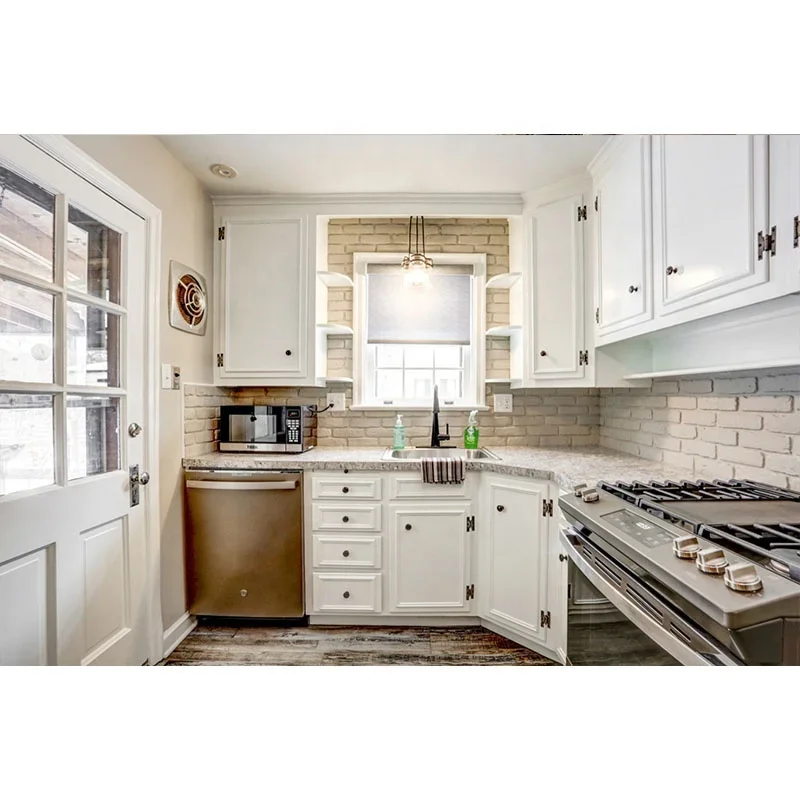 

# Hot White Kitchen Cabinet Solid Wood Kitchen Cabinet Pretty Oak Wood Veneer