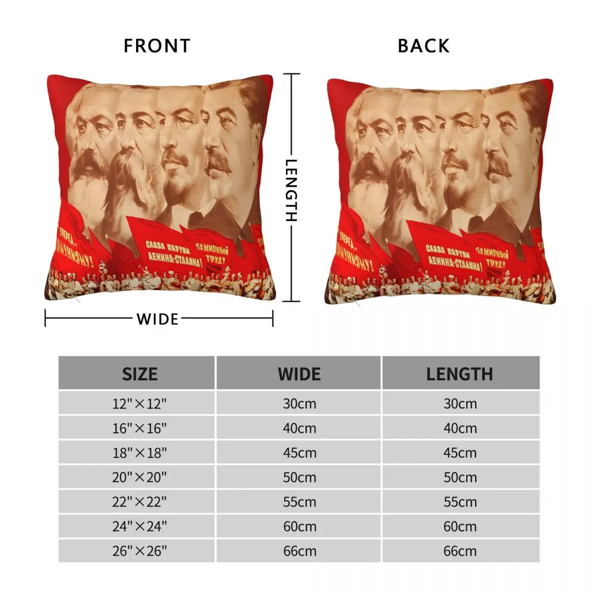 Karl Marx Engels And Lenin Pillow Cover Cushion Cover Polyester Graphic Pillow Case Novelty Pillowcases For Sofa Home Decoration