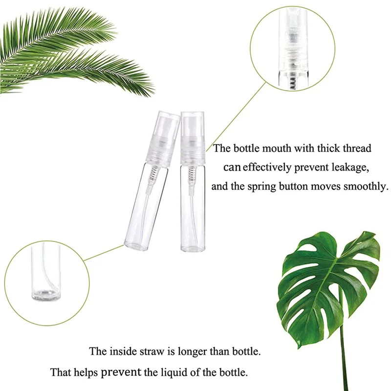 

VEHO-60 шт. мини-распылитель 2 мл, многоразовая пластиковая распылительная бутылка, распылитель для полоскания рта для духов для очистки многоразового контейнера Du