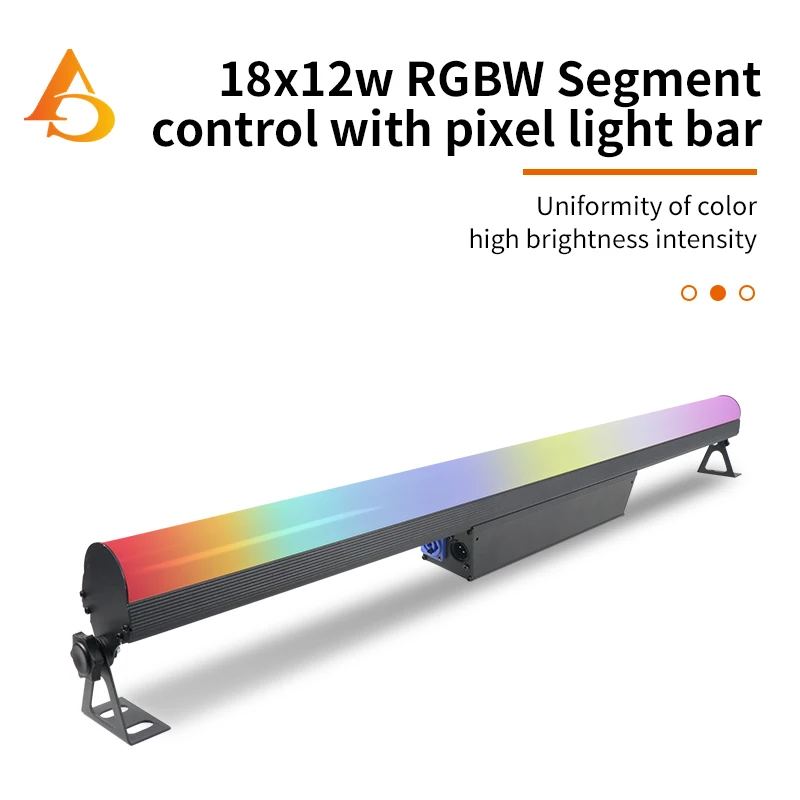 LED 18x12w RGBW 4in1 Light Strip Silent Color Light Strip DMX512 Pixel Control Professional DJ Disco Wall Light Stage Light