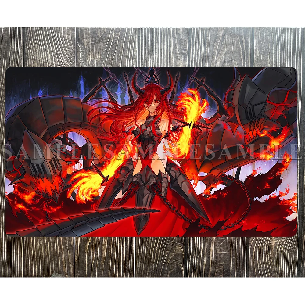 Yu-Gi-Oh Playmat Prisoner Princess of Fruitful Flames TCG Pad YGO Mat TCG Yugioh Mat-392