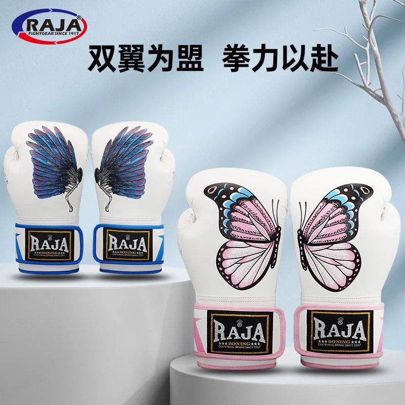 RAJA microfiber adult boxing gloves Sanda fighting fighting training equipment professional version ice wing gloves wholesale