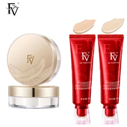 FV Loose Powder with Puff Mineral Waterproof Matte Setting Powder Finish Makeup Oil-control Professional Cosmetics for Women