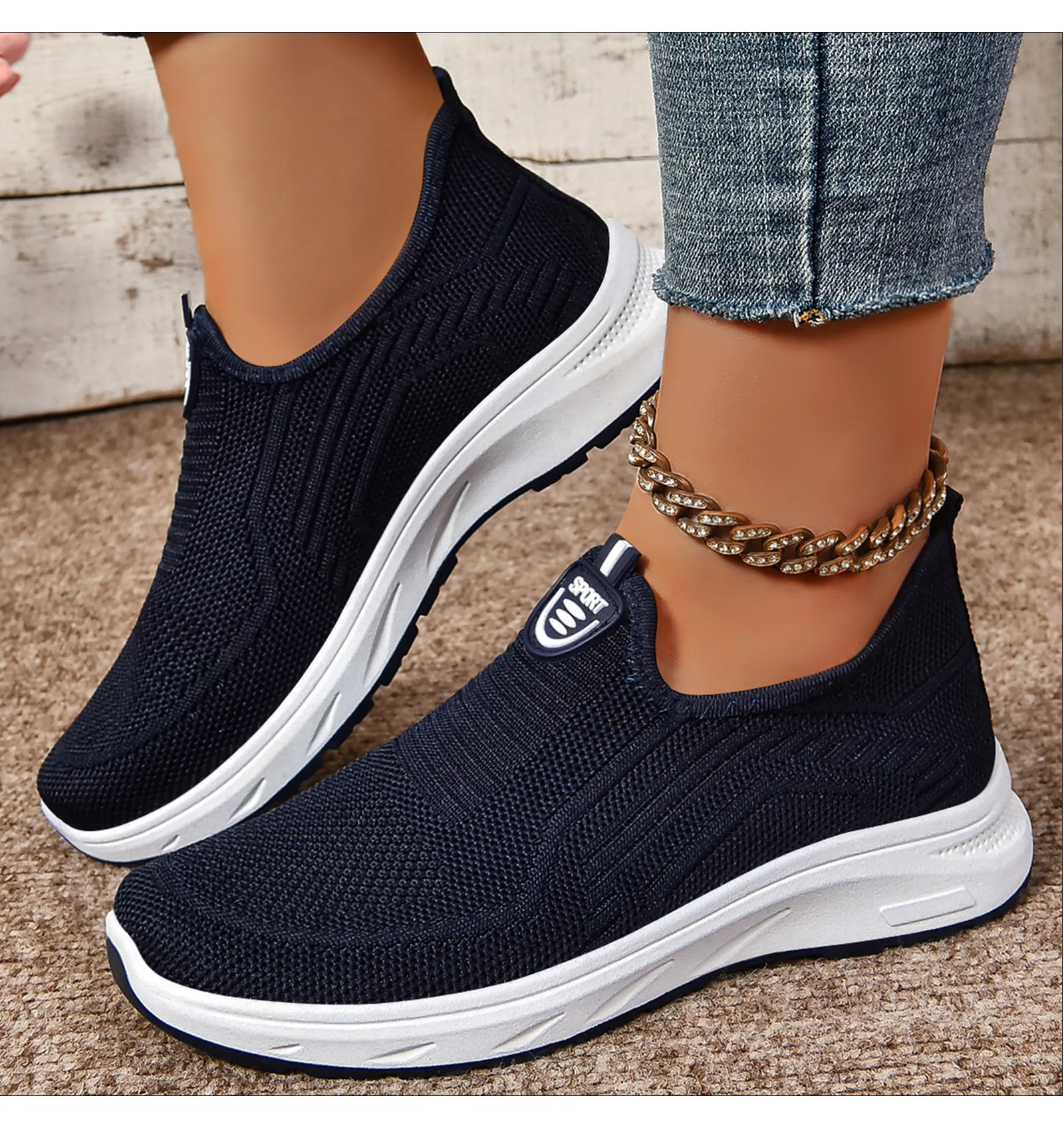 Damen Sommer Alltags-Freizeitschuhe PVC-Material Atmungsaktiv Leichtgewichtig Weiche Sohle Einfach zu Tragen – Detail 19