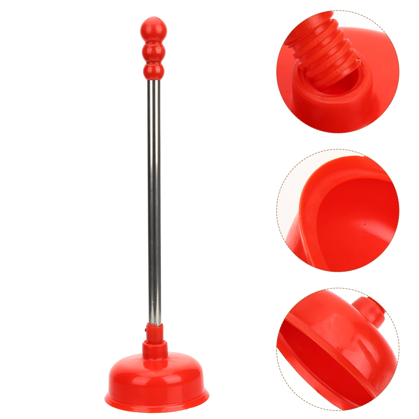 

Heavy Duty PVC Toilet Plunger Anti Clogging Tool Long Handle Suction Cup Drain Cleaner Bath Accessories Efficient Bowl Unclogger
