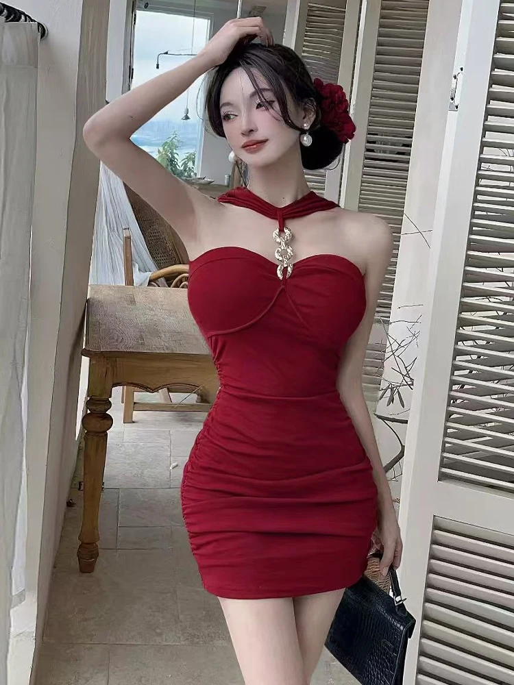 

Ретро-роскошное вечернее платье без бретелек, сексуальное, облегающее, с цепочкой и вставками, для женщин, осенний сезон, вечерние мероприятия