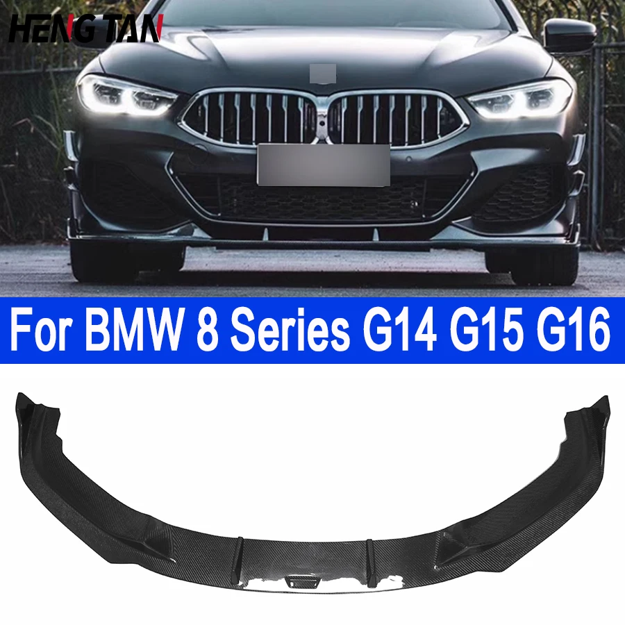 For BMW 8 Series G14 G15 G16 840i 830i M Sports Carbon Fiber FRP Car Front Bumper Lip Front lip  Front Chin Spoiler