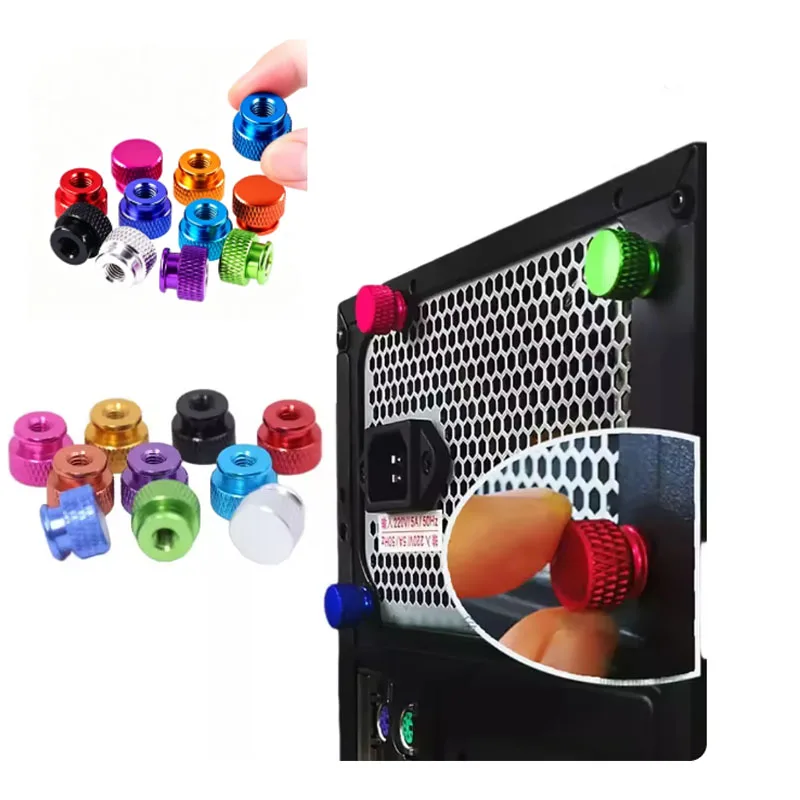 RC Model Anodized Aluminum Knurled Thumb Nut 10 Colors M3 M3.5 M4 M5 M6 1-10Pcs Blind Hole High Step Hand Tighten Nut