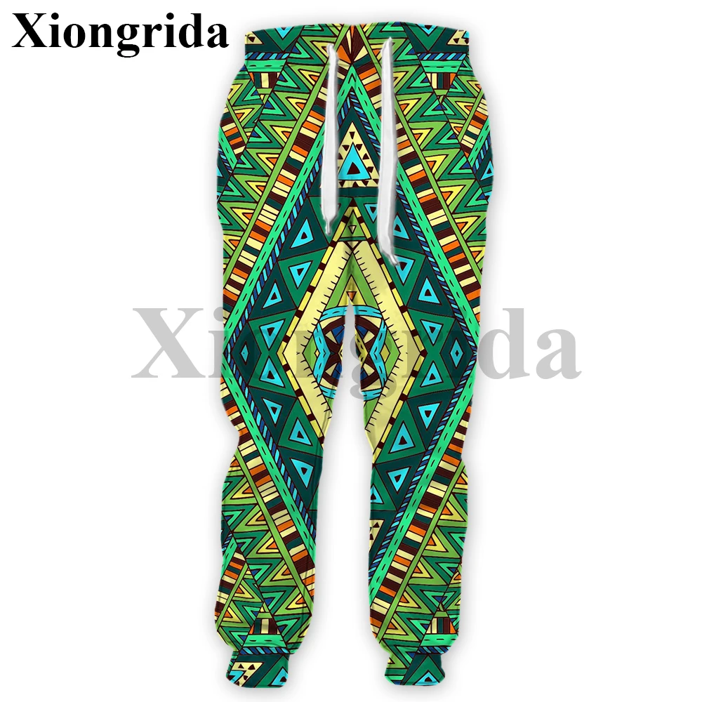 Ethnic Style Pattern Men's Sweatpants African Dashiki Geometry 3D Print Pants Casual Harajuku Trousers Male Clothes S-5xl