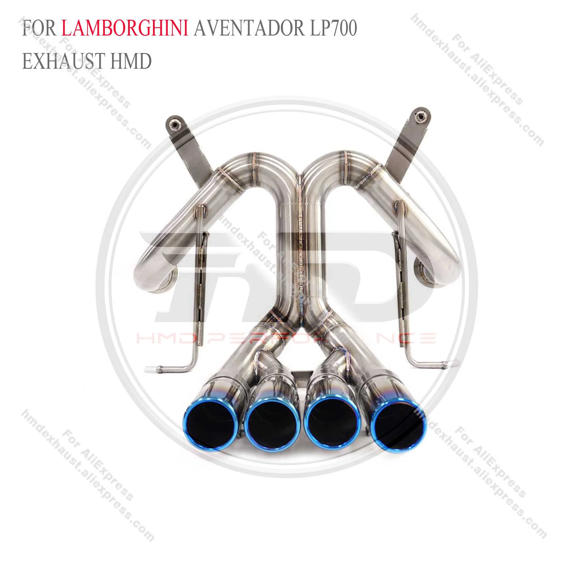 HMD Exhaust System Stainless Steel Performance Catback  for Lamborghini Aventador LP700  without valve with tips