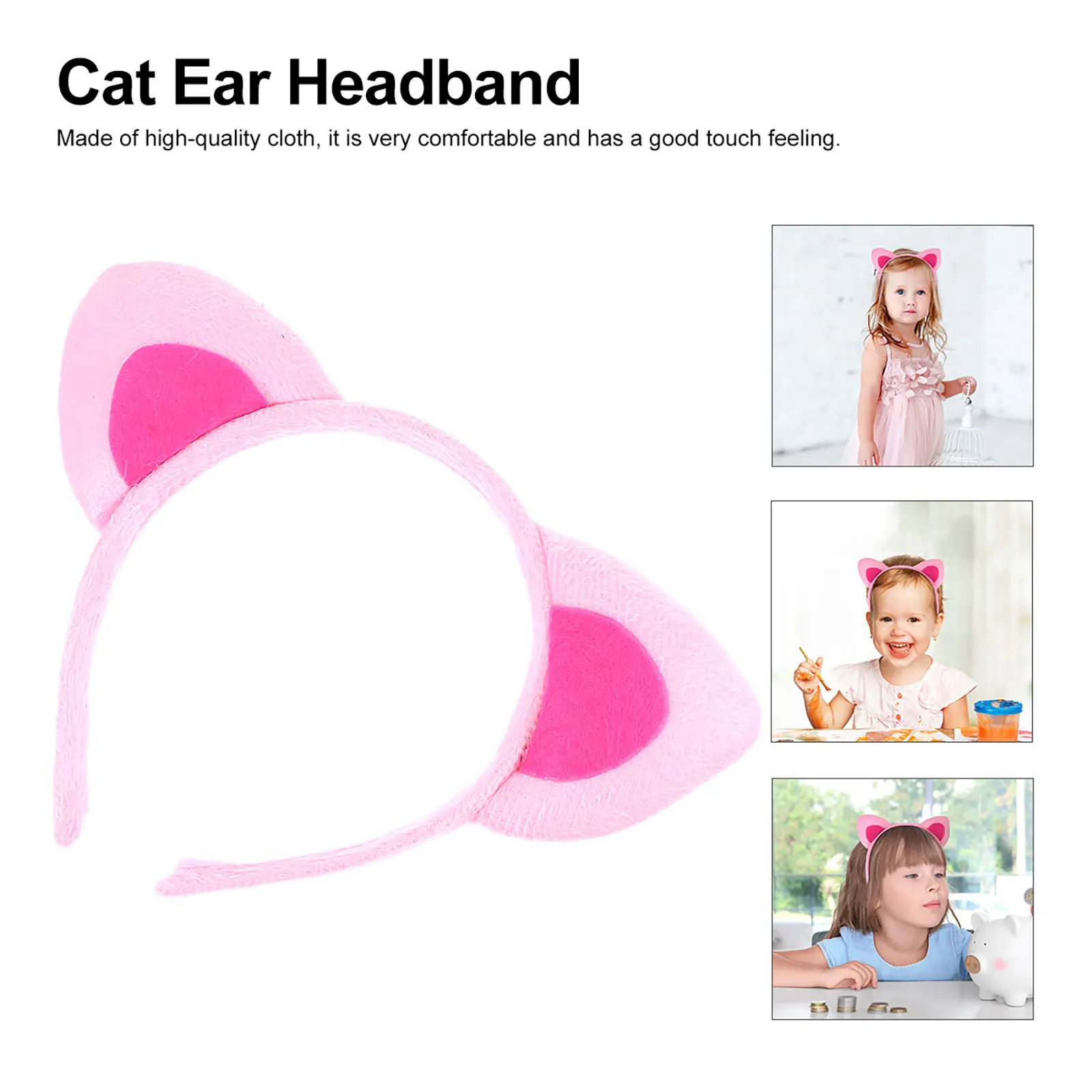 

5pcs Cat Ear Headb Cartoon Animal Fancy Accessory Kitten Cosplay Hairb Child Lovely Comfortable Present Gift Hair Tools