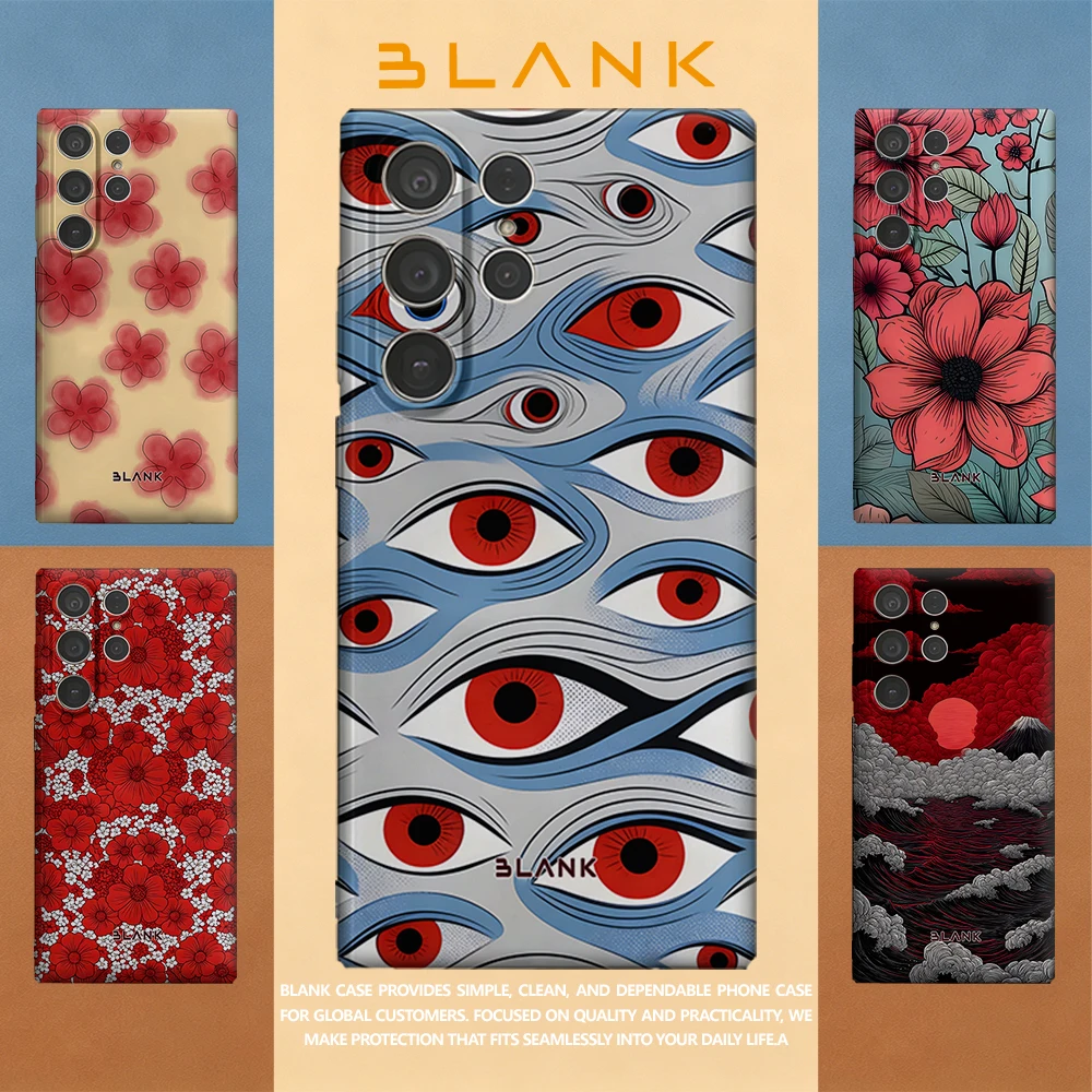 Red Eye Surreal For Samsung Galaxy S26 S25 S24 A56 A36 Phone Case Protection Cover for Women Girl Blank