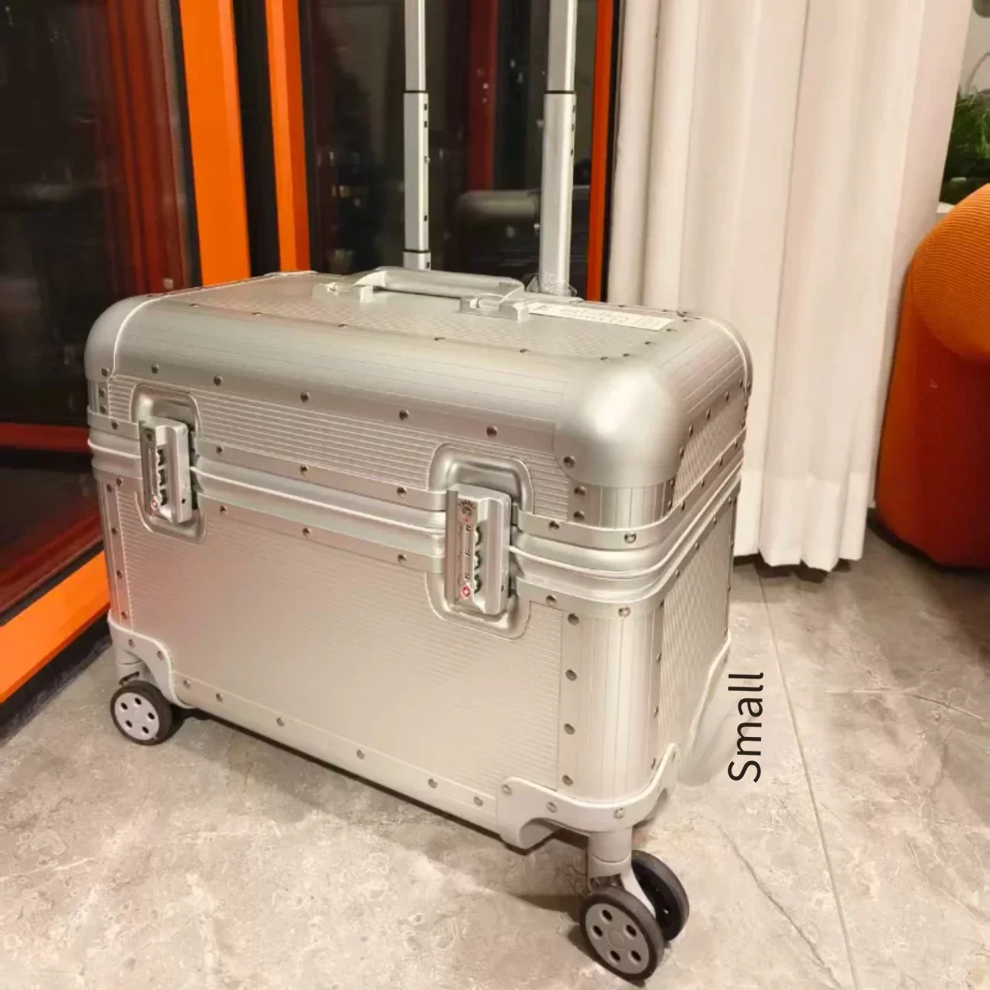18/20/22 Inch Carry‑On Travel Suitcase Al‑Magnesium Alloy Trolley Luggage Hard Case With Anti‑Theft TSA Lock For Men Women Outdo
