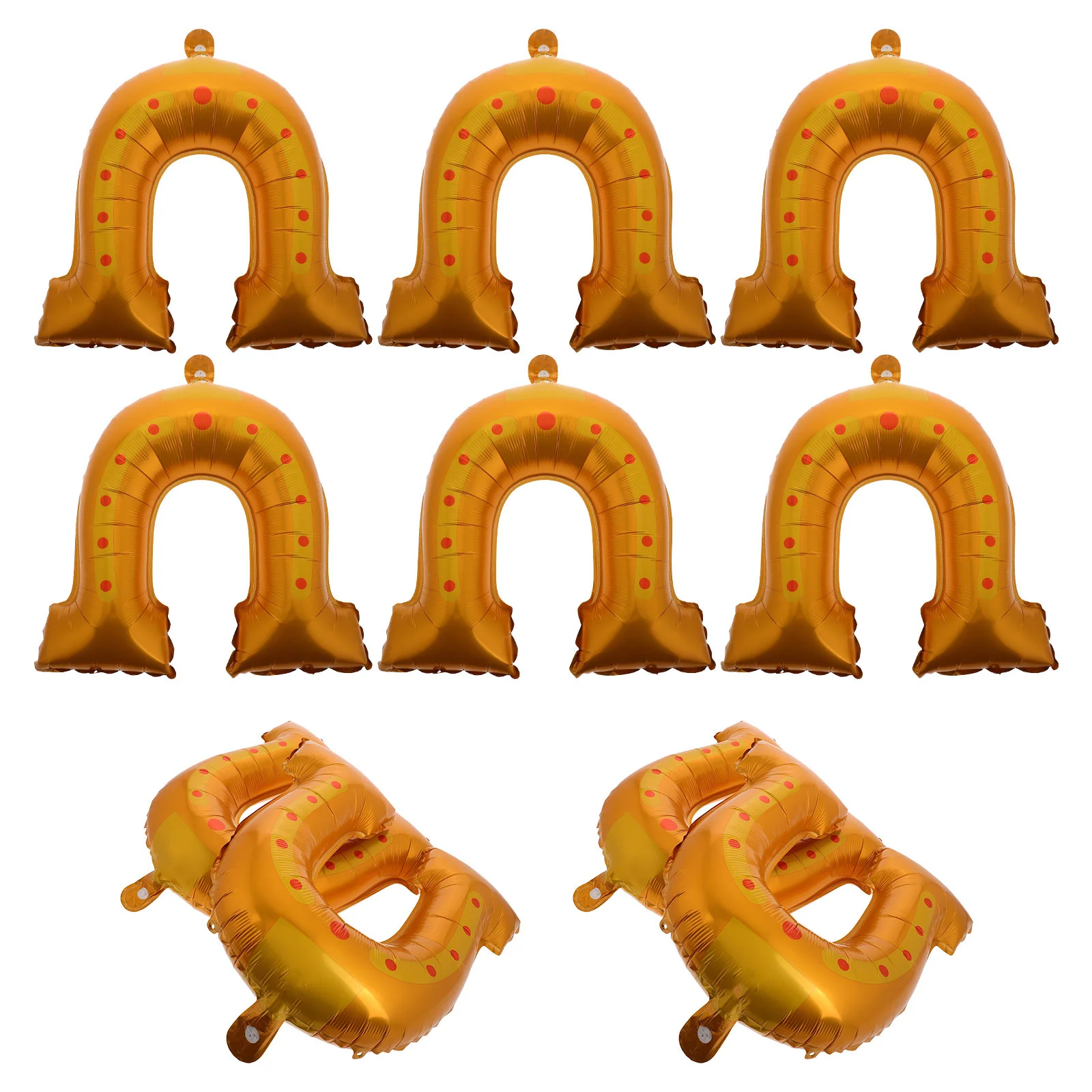 

10Pcs Gold Aluminum Foil Horseshoe Balloons U Shaped Party Decor Wedding Birthday Celebrations Horseshoe Balloon