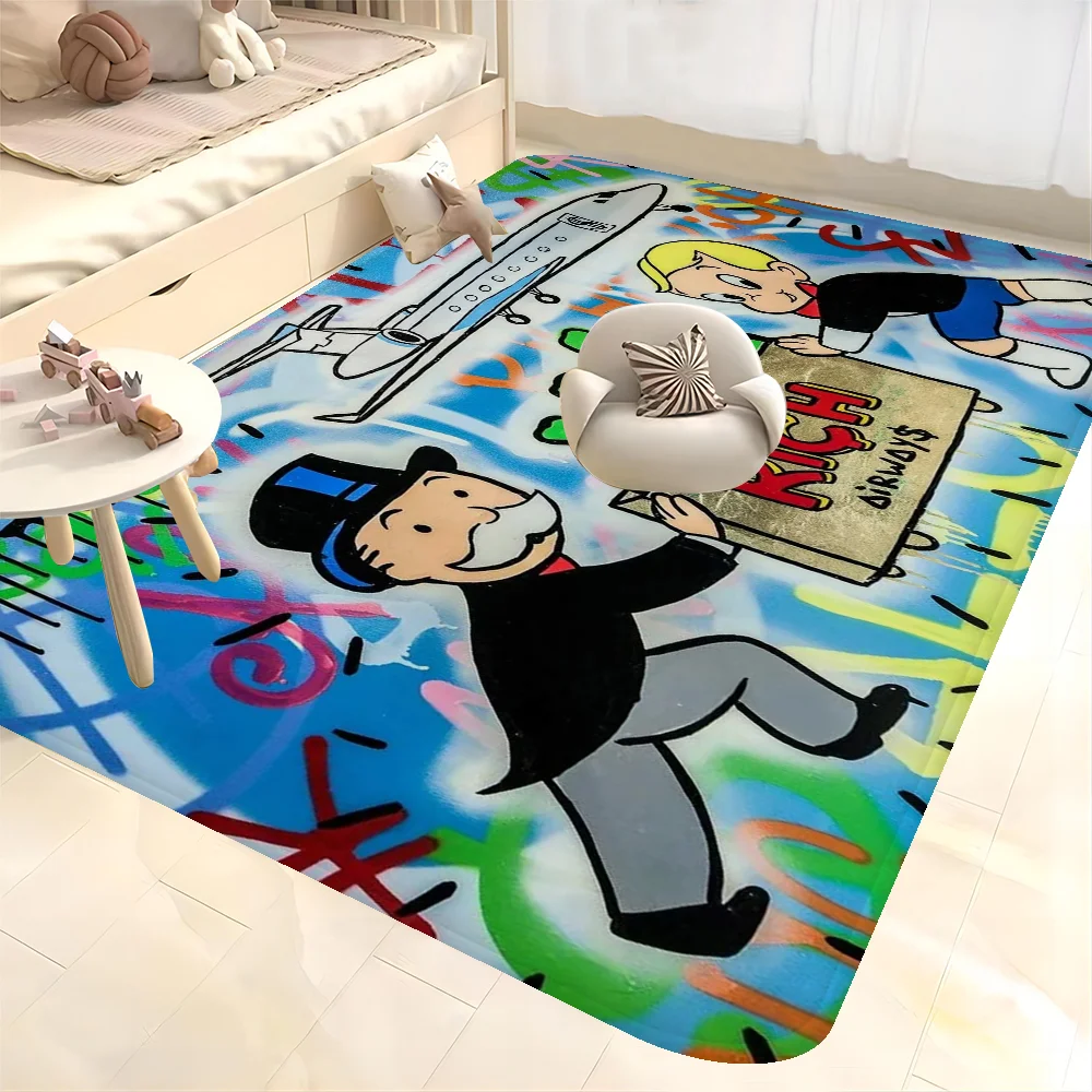 

Cartoon Dollar Monopolys Hallway Carpet Washable Non-Slip Living Room Sofa Chairs Area Mat Kitchen Doormat Area Rug